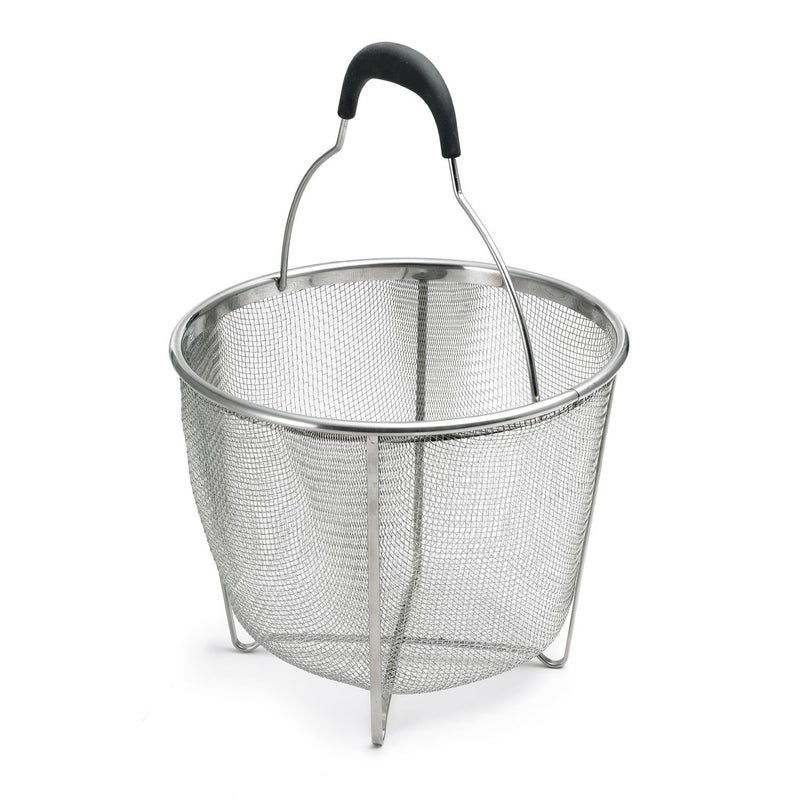 Polder 8 inch Strainer and Steamer Insert Basket, Stainless Steel, Perfect for Cooking Vegetables, Pasta and more - Image 2
